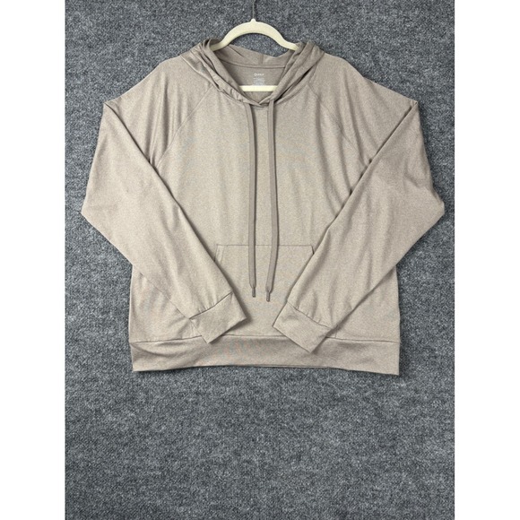 Quince Other - Quince Hoodie Mens XL Brown Sweatshirt Polyester Spandex Performance Gym Preppy